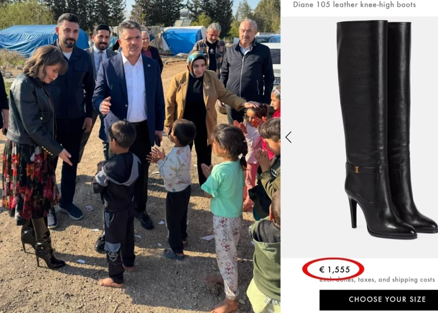 AKP'li yönetici 80 bin liralık botla yoksul çocukları ziyaret etti