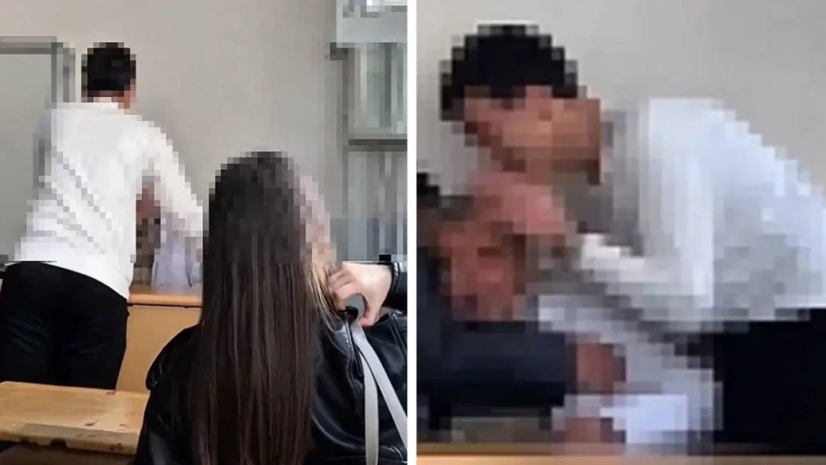 Ankara'da öğretmene zorbalık görüntüleri şok etti