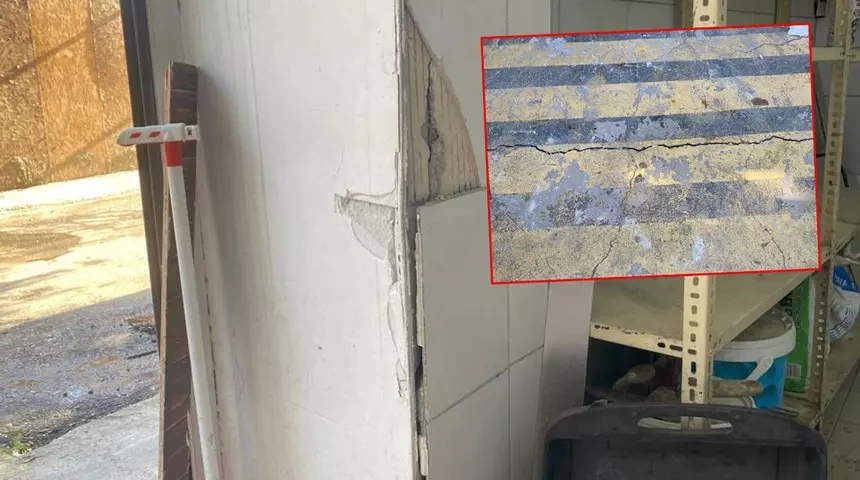 Ataşehir'de bina alarm veriyor: Kolonlarda patlama, zeminde çatlaklar