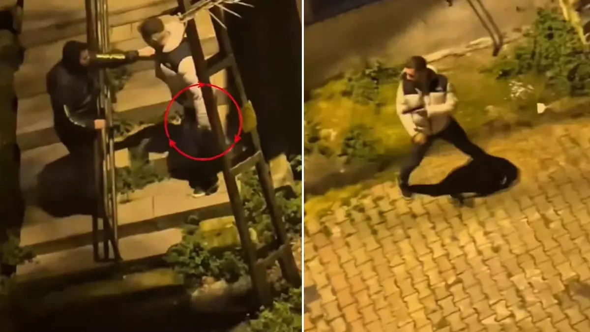 Beyoğlu'nda silahlı gasp kamerada: Telefonu alıp kaçtı