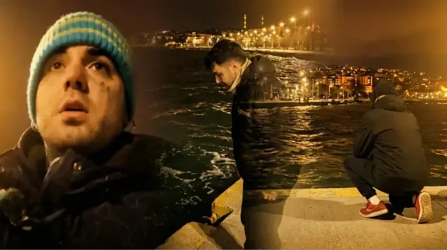 Can Sakızlı canlı yayında denize düşen kadını kurtardı