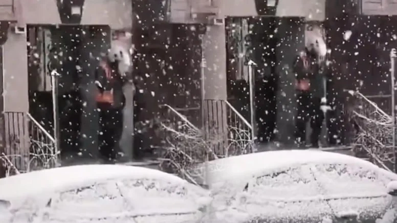 Kar yağışında kahve siparişi tartışma yarattı