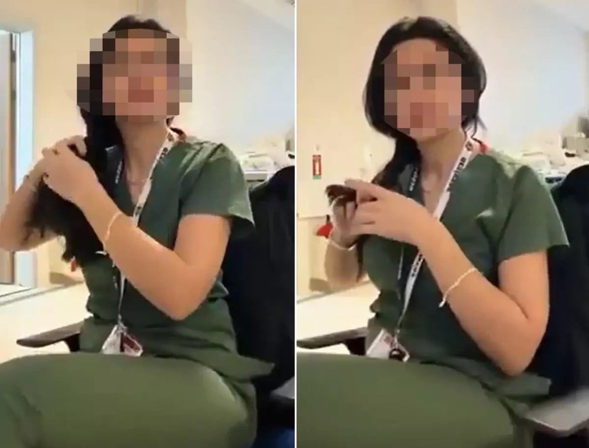 Kocaeli'de 'saç örme' videosu paylaşan hemşire gözaltında