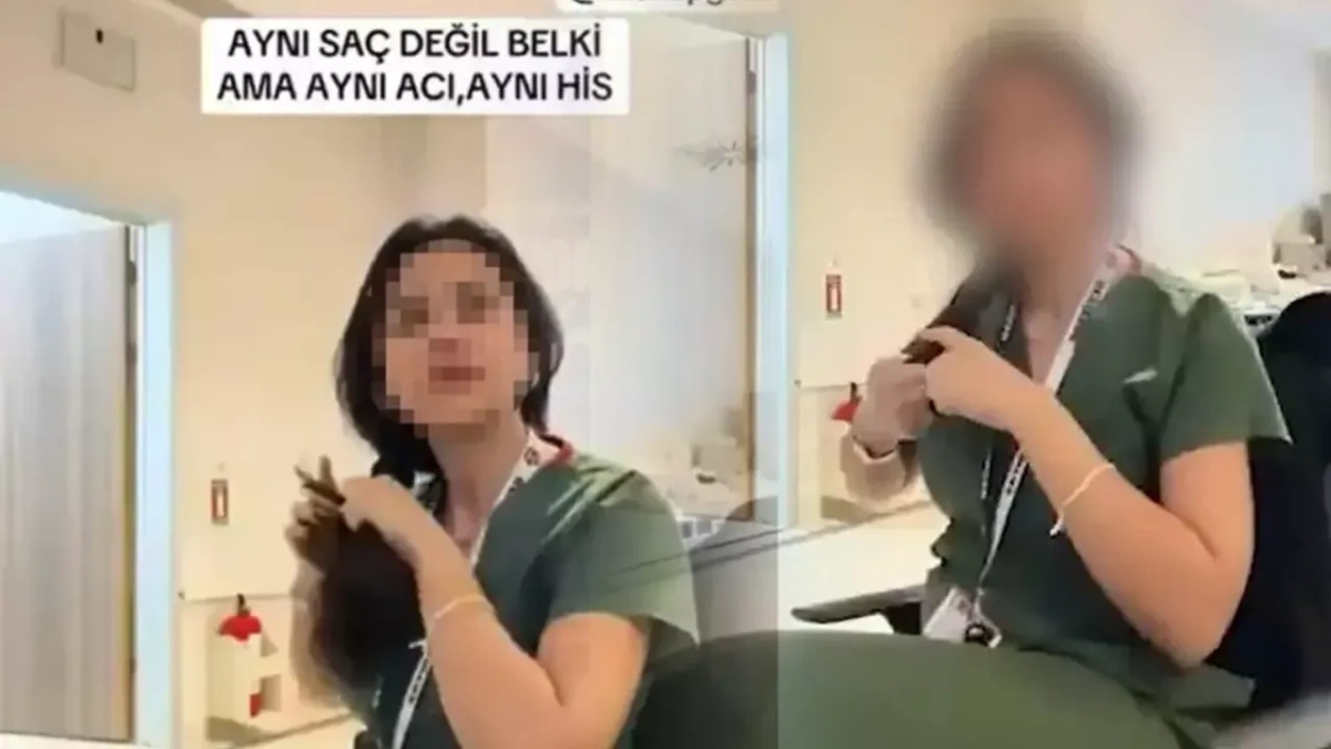 Saç örme videosu paylaşan hemşire görevden uzaklaştırıldı