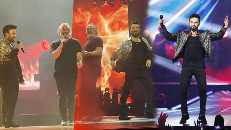 Tarkan konserinde Cem Yılmaz sürprizi: Sahneye çıkıp 'Kuzu Kuzu' söyledi