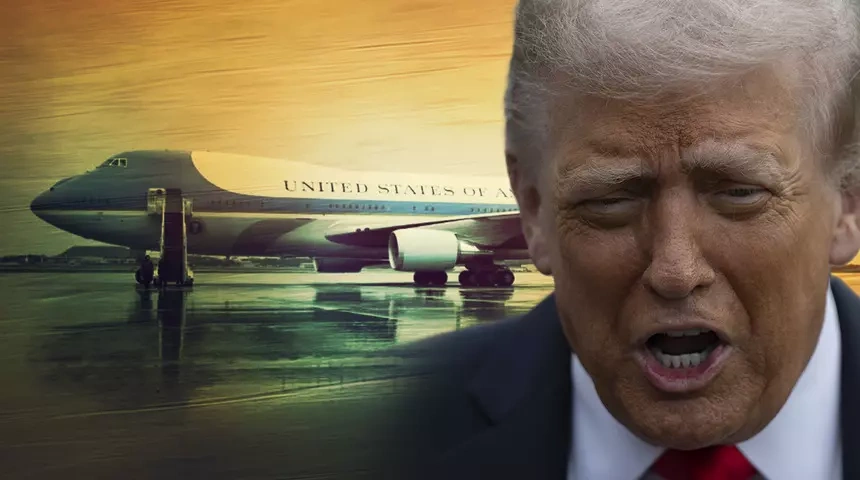 Trump’ın uçağıyla yolcu uçağı çarpışma tehlikesi yaşadı!