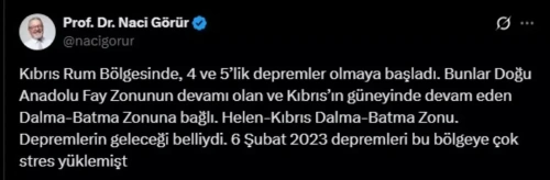 Akdeniz'de deprem fırtınası: 5,4 büyüklüğünde sarsıntı
