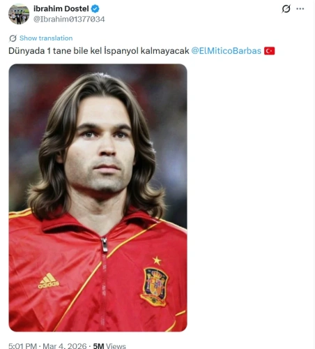 Beşiktaşlı İbrahim'in İnesta paylaşımı İspanya'yı salladı