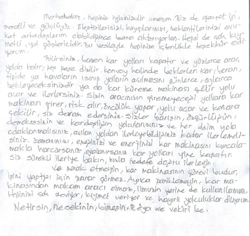 Demirtaş'tan sembolik mesaj: Kar makinası limuzin olmaz