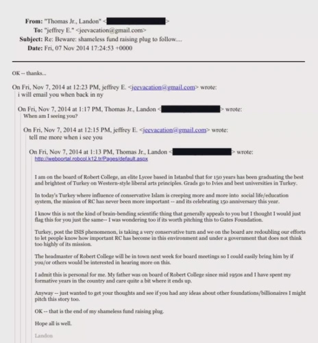 Epstein belgelerinde Robert Koleji şoku: 'Muhafazakarlaşan Türkiye' ifadeleri