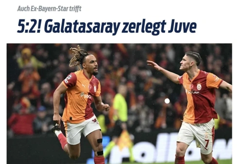 Galatasaray Juventus'u 5-2 ezdi: Avrupa basını şoka girdi