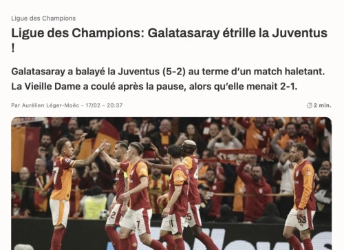 Galatasaray Juventus'u 5-2 ezdi: Avrupa basını şoka girdi