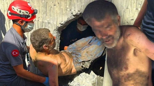 Günlerce mahsur kaldı! Yarı çıplak, bitkin ve yaralı halde kurtarıldı