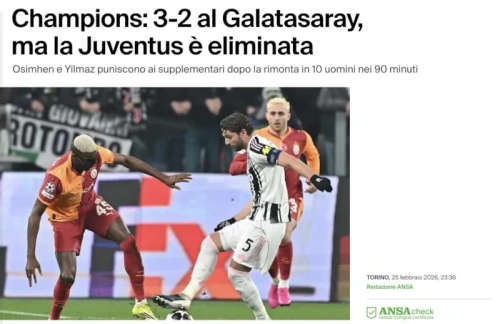 İtalyan basını hayrete düştü: Galatasaray, Juventus'u Torino'da eleyerek tarihe geçti!