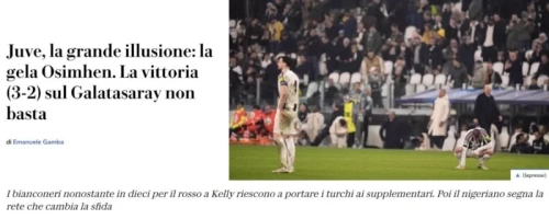İtalyan basını hayrete düştü: Galatasaray, Juventus'u Torino'da eleyerek tarihe geçti!