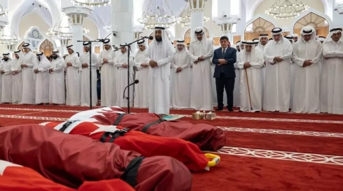 Katar'daki helikopter kazasında şehit olan Türk askerleri son yolculuklarına uğurlandı