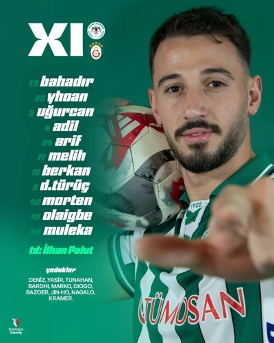 Konyaspor - Galatasaray maçının ilk 11'leri açıklandı