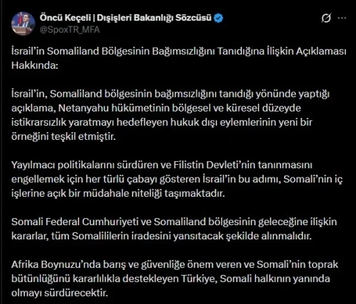 Netanyahu'dan Somaliland hamlesi: Türkiye'nin arabuluculuğuna rağmen krizi körükledi