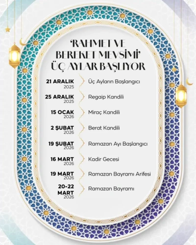Rahmet ve bereket mevsimi: Üç aylar bugün başlıyor