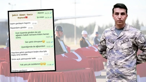 Şehit Kuyucu'nun kız kardeşiyle son mesajlaşması yürek yaktı