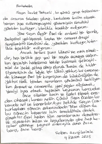 Selahattin Demirtaş'tan Devlet Bahçeli ve Özgür Özel'e teşekkür: 'Ancak şunu herkes bilmeli...'