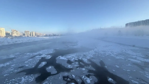 Sivas'ta termometre eksi 19'u gösterdi, Kızılırmak dondu