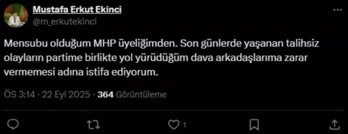 Sorgun Belediye Başkanı Ekinci MHP’den istifa etti