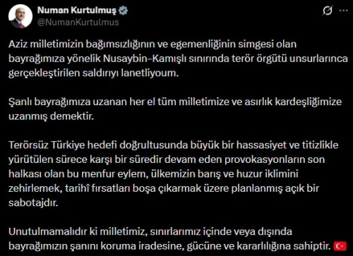 Türk bayrağına alçak saldırıya Ankara'dan peş peşe tepkiler: Cezasız kalmayacak