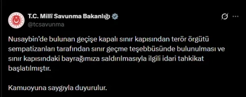 Türk bayrağına alçak saldırıya Ankara'dan peş peşe tepkiler: Cezasız kalmayacak