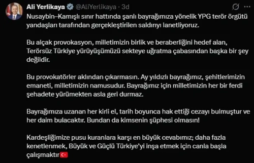 Türk bayrağına alçak saldırıya Ankara'dan peş peşe tepkiler: Cezasız kalmayacak