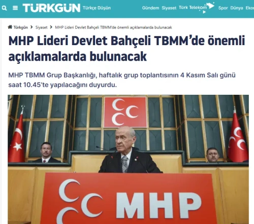 Türkgün duyurdu: Bahçeli yarın önemli mesajlar verecek