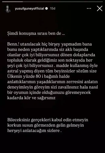 Yusuf Güney'in uyuşturucu testi pozitif çıktı: İlk kez konuştu